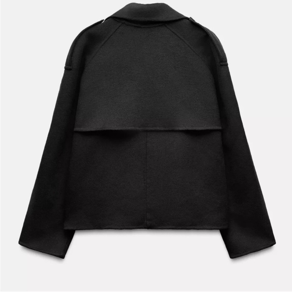 Zara Black Double-Breasted wool Jacket - Picture 15 of 15